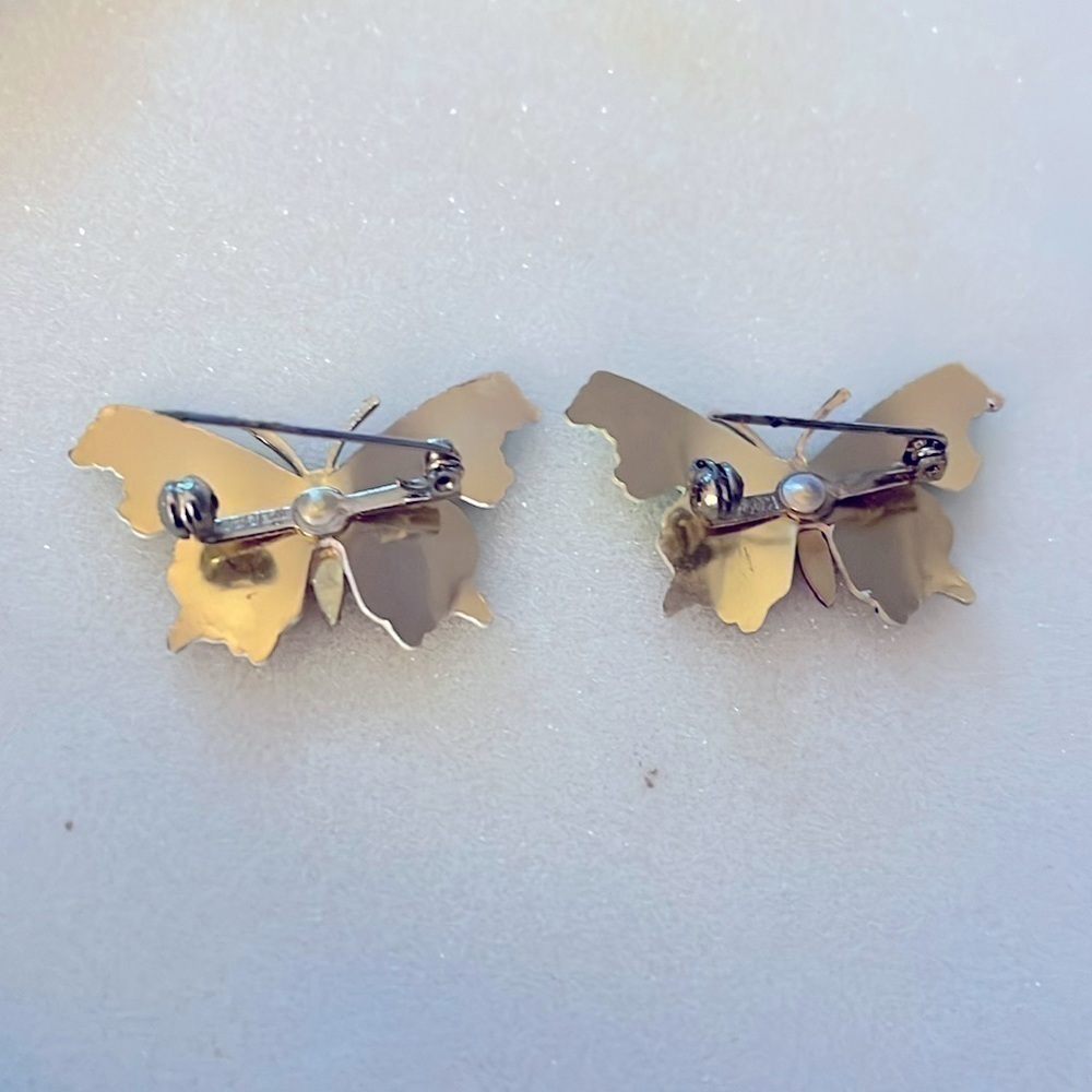 Vintage Butterfly Scatter Pin set of 2 Deadstock - Picture 4 of 4